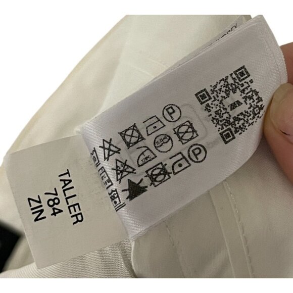 Zara Womens Pants Trouser XXL Ecru Geometric Printed Satin Effect 2761/027 NWT - Picture 14 of 16